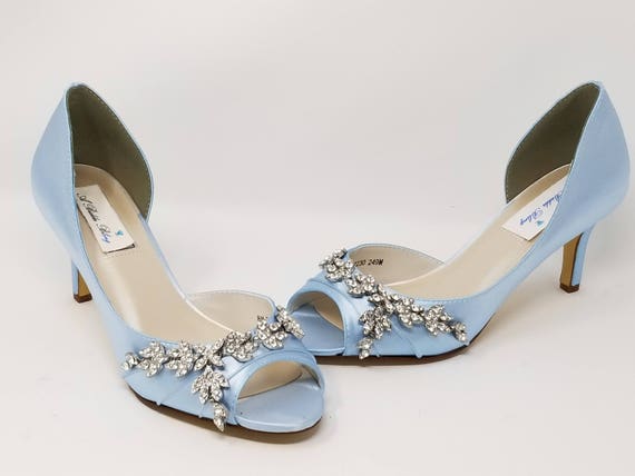 Ivory Wedding Crystal Rhinestone Heels with Embellished Vines