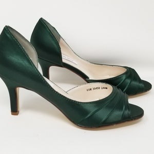 Green Wedding Shoes Bridal Shoes Hunter Green Wedding Shoes Hunter Green Bridal Shoes or PICK FROM 100 COLORS Bridesmaid Shoes