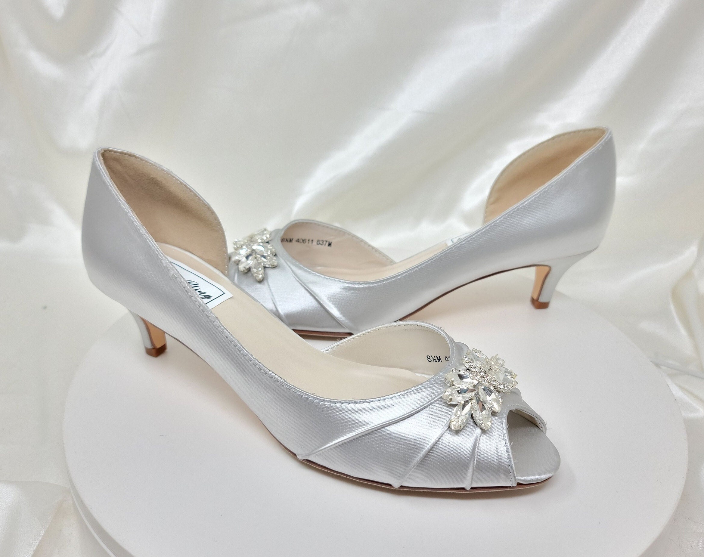 Fashion Women Pointed Toe Bling Crystal Pumps Wedding Kitten Heels Party  Shoes | eBay