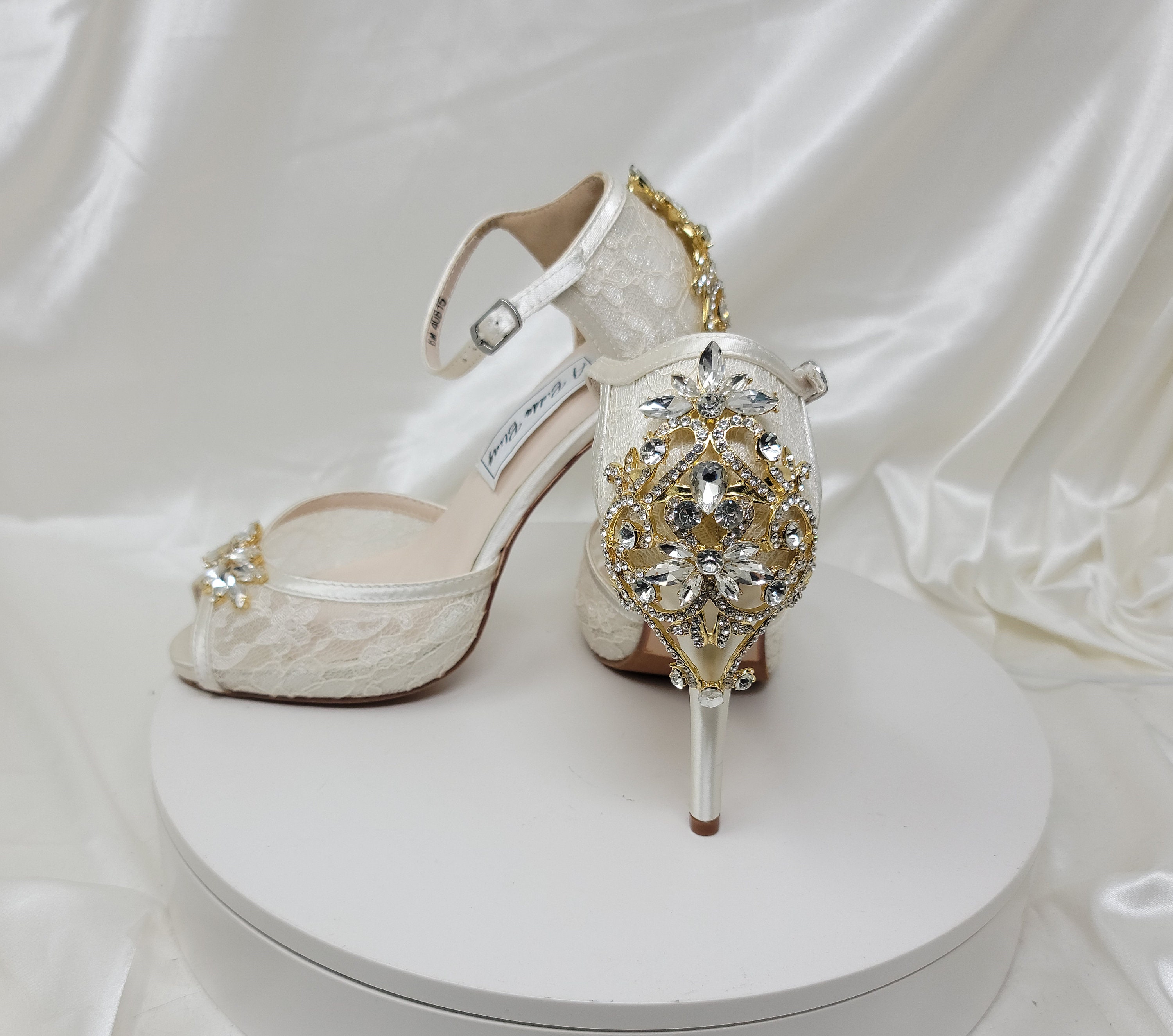 Gold Bridal Shoes Etsy UK