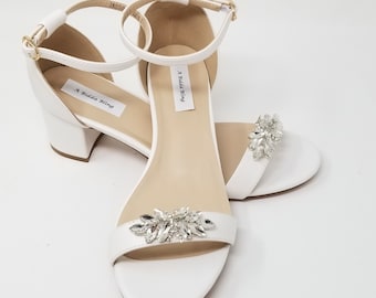 White Bridal Shoes Block Heel White Wedding Shoes Block Heel White Wedding Shoes Chunky Heel White Bridal Shoes Chunky Heel Vegan Shoes
