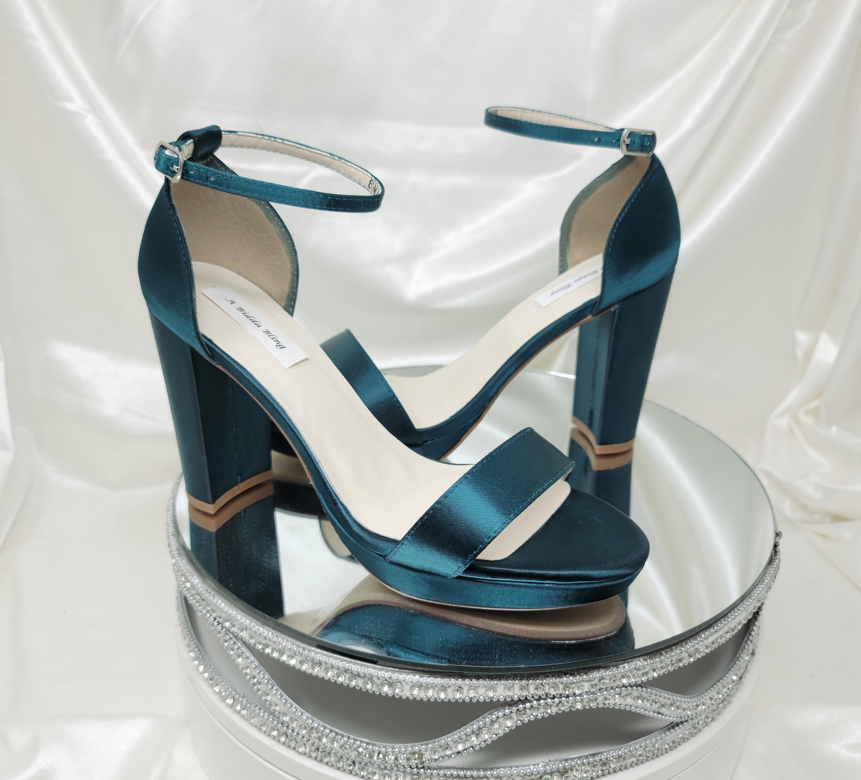 Teal platform heels deals