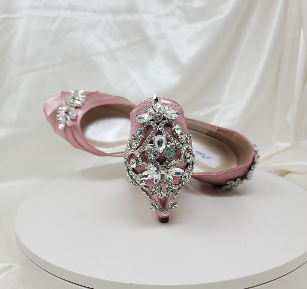 dusty rose heels wedding