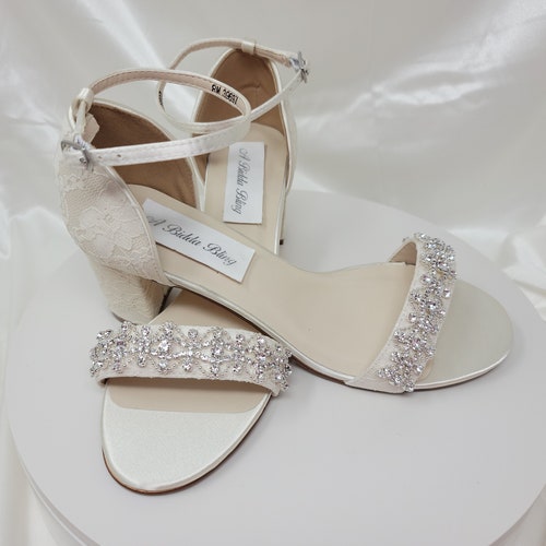 block heels ivory
