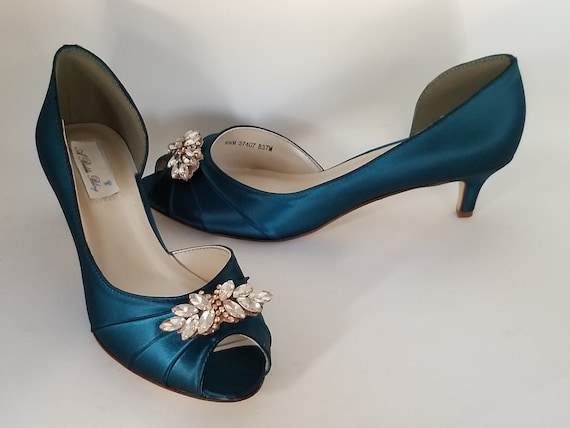 Amazon.com | EFTCAL Women's Pointed Toe Denim Low Heel Pumps  Shoes,Slingback Ankle Strap Fashion Kitten Heel Dress Shoes Office Work  Shoes (Blue,4.5) | Shoes