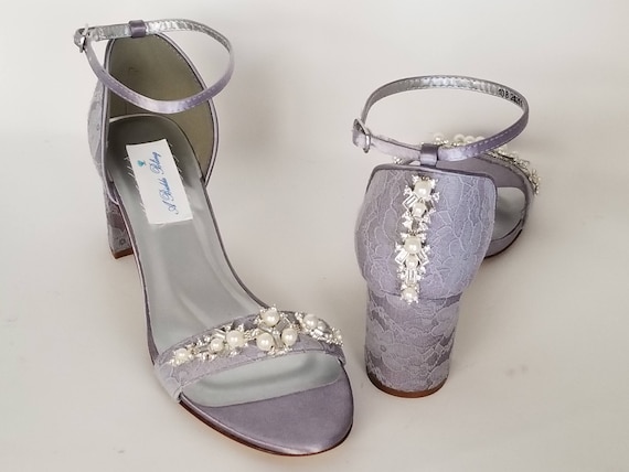 lilac bridesmaid shoes