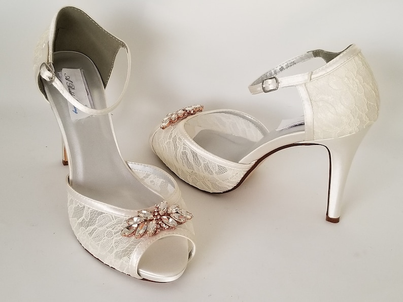 rose gold bridesmaid shoes