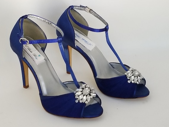 cobalt blue evening shoes