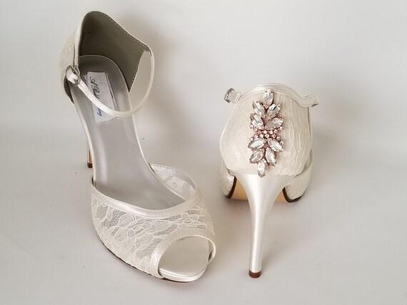 ivory lace bridal shoes