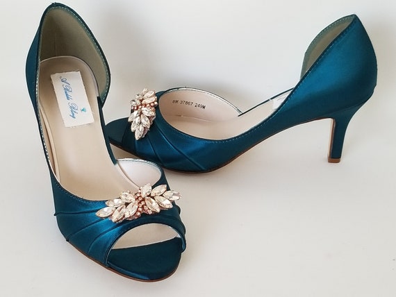 wedding shoes teal
