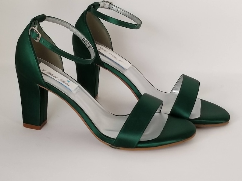 dark green prom shoes