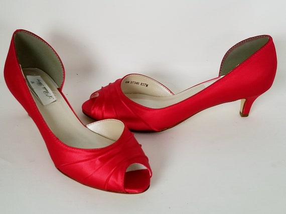 red bridesmaid shoes