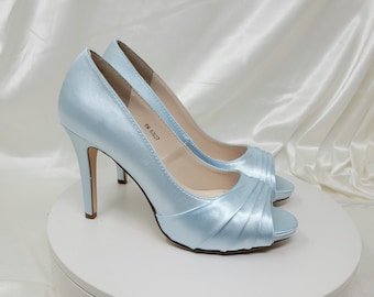 Blue Wedding Shoes Blue Bridal Shoes - Over 100 Color Choices to Pick From Dyeable Bridal Shoes Baby Blue Platform Heels for Bride