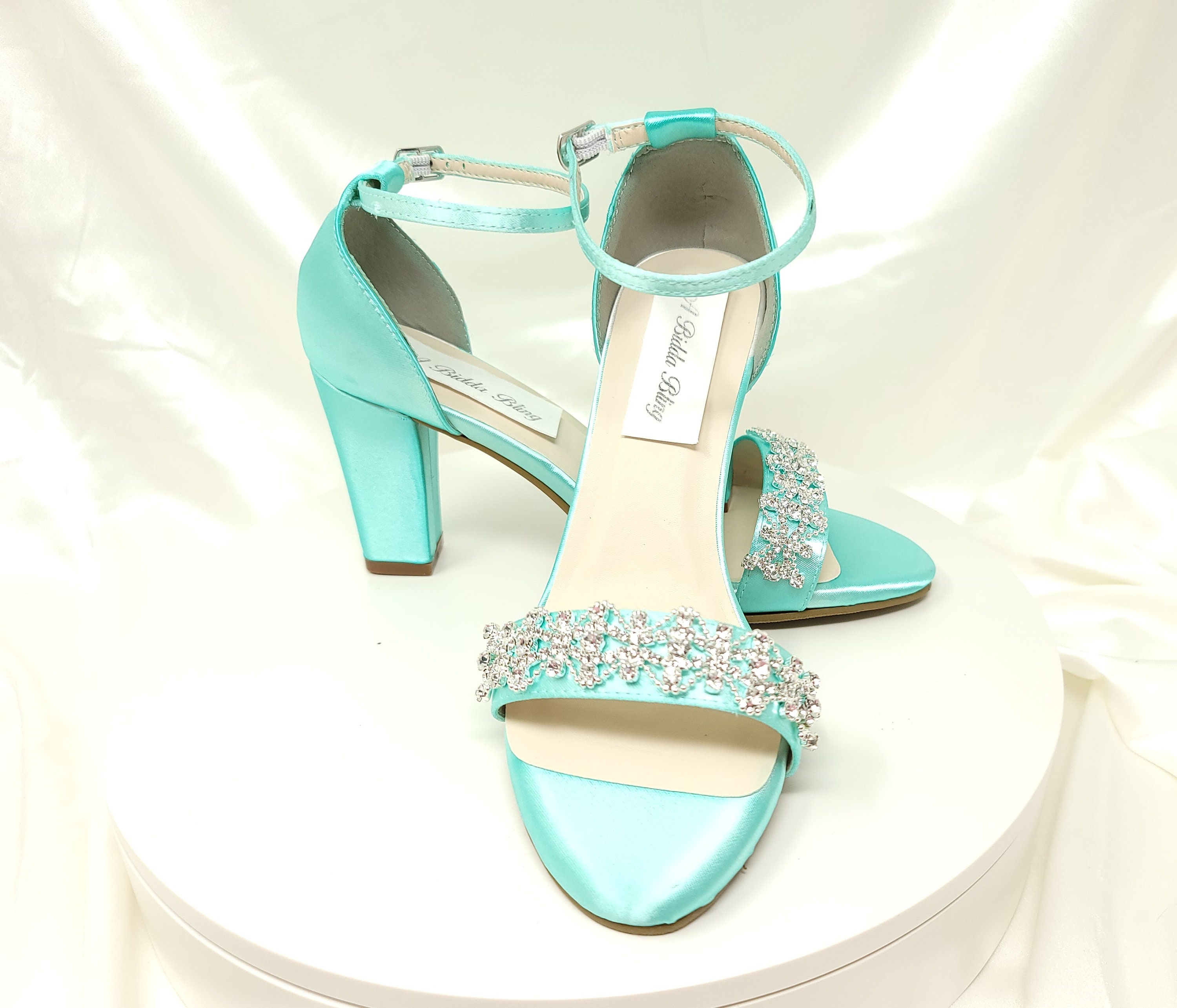 aqua wedding shoes