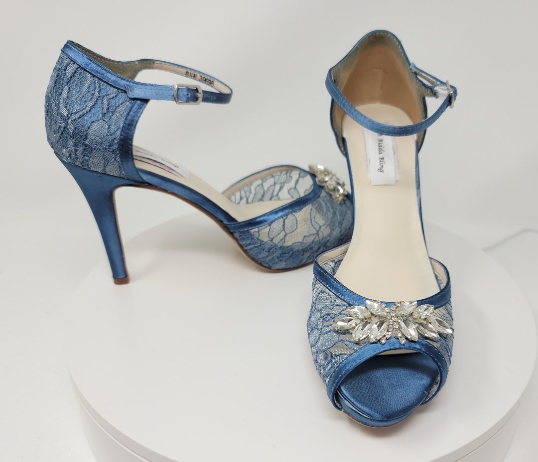Blue lace hotsell heels for wedding