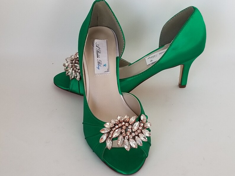 emerald prom shoes
