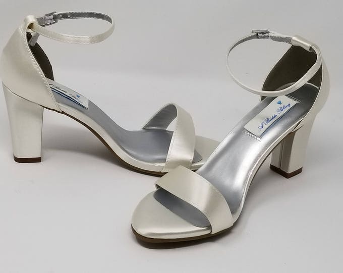 ivory chunky heel shoes