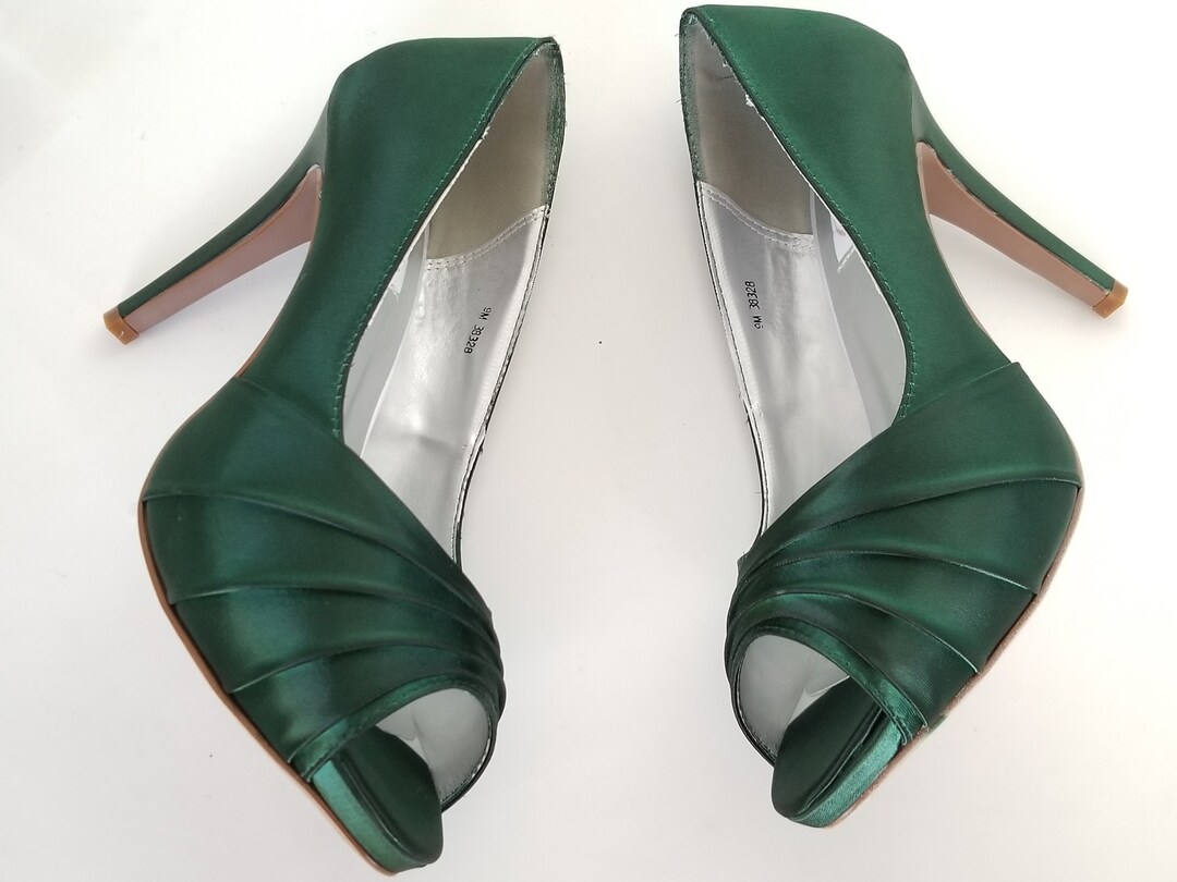 Hunter Green Wedding Shoes Hunter Green Bridal Shoes 100 Colors Green