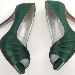 Hunter Green Wedding Shoes Hunter Green Bridal Shoes - 100 Colors Green Heels Green Bridal Heels Dyeable Bridal Shoes Green Bridesmaid Shoes