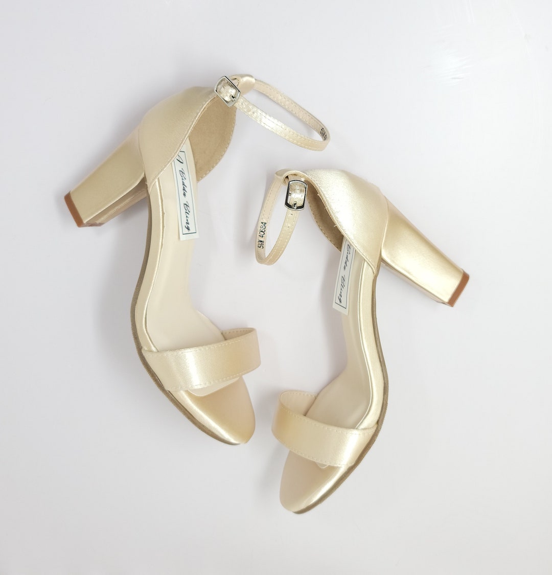 champagne strappy heels