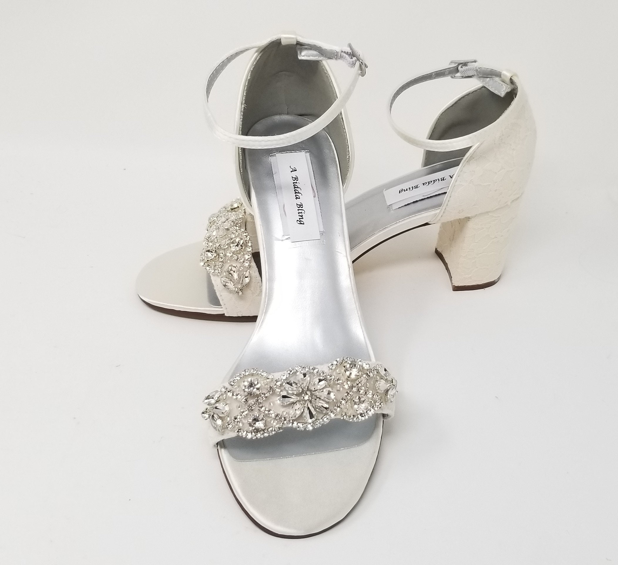 Ivory Bridal Shoes Ivory Block Heel 