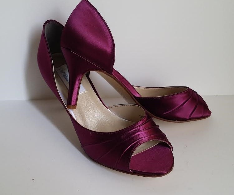 Burgundy Wedding Shoes Burgundy Bridal Shoes Burgundy Bridesmaid Shoes Pick from 100 Colors Bridesmaid Shoes