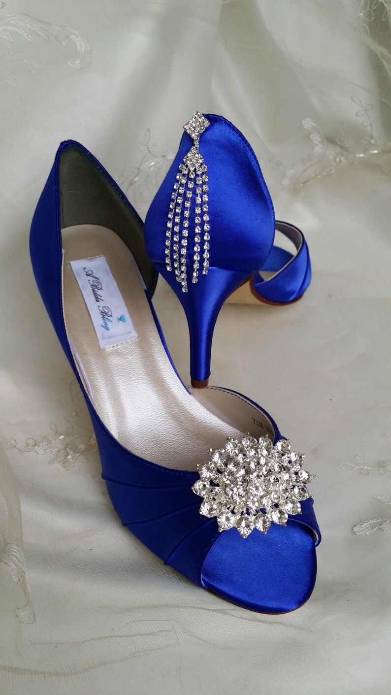 blue bling shoes