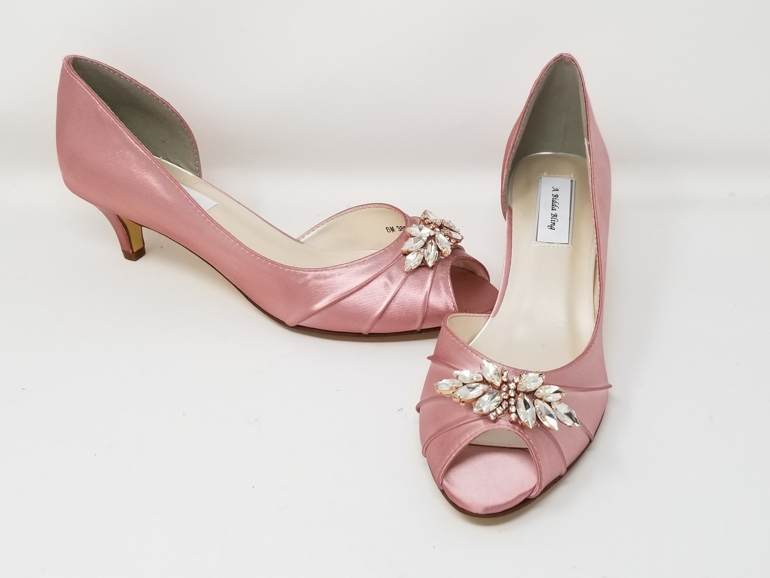 Pink Satin Bowtie High Heels Elegant Bridesmaid Blush Pink Heels Wedding In  Red And Light Gold Sizes 34 39 From Tradingbear, $30.79 | DHgate.Com