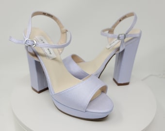 Lilac Bridal Shoes Lilac Block Heel Wedding Shoes Lilac Platform Wedding Shoes Purple Platform Bridal Shoes OVER 100 COLORS