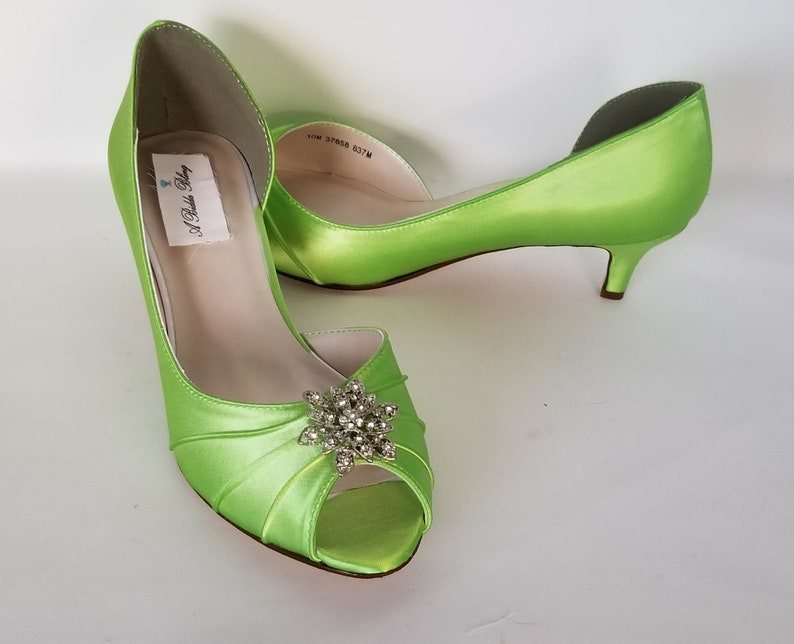 Green Wedding Shoes Green Bridal Shoes Vintage Style Design Or Etsy