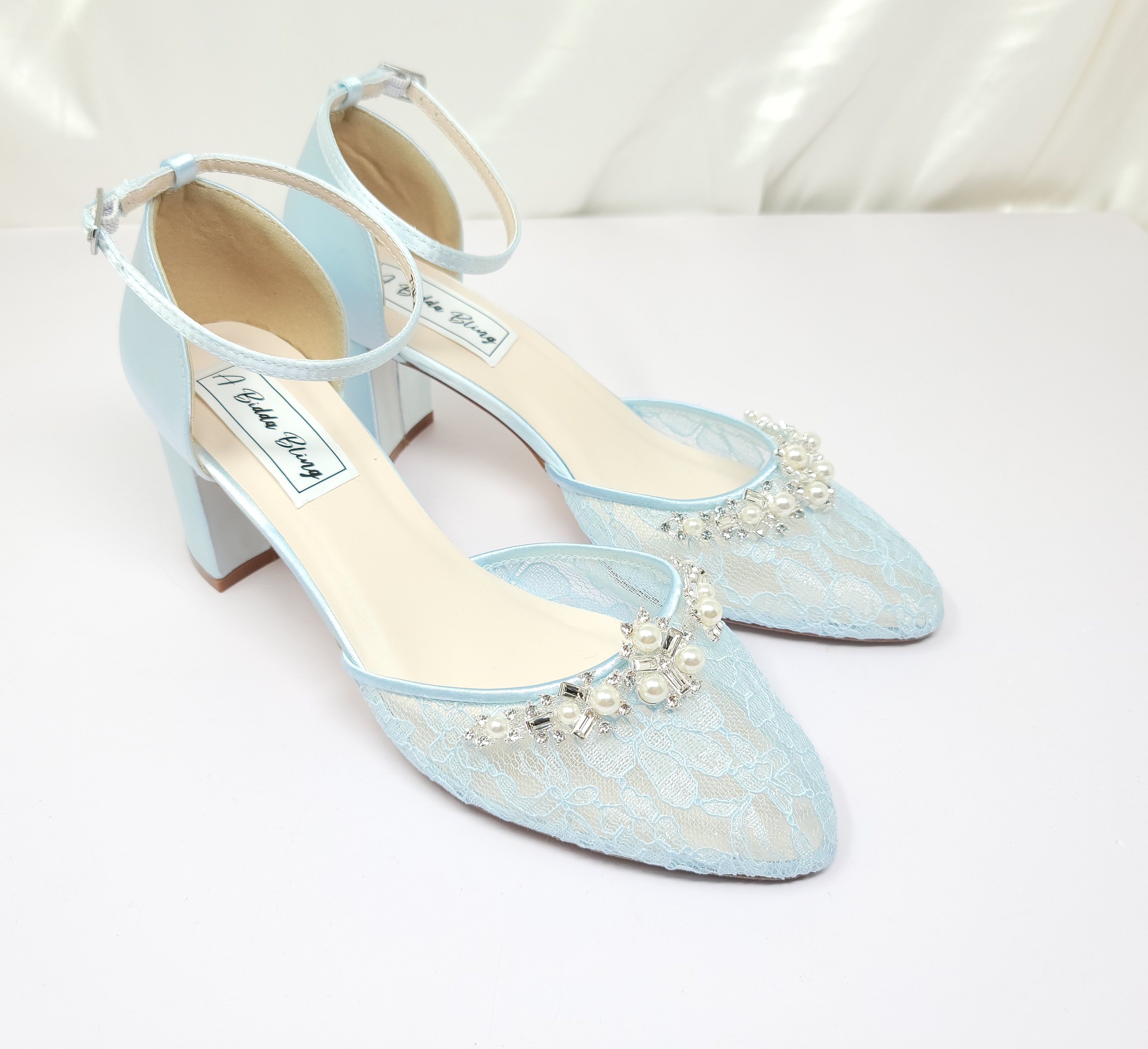 Buy BLUE ANKLE STRAPS, Blue High Heels, Baby Blue Suede Shoes, Wedding Heels,  Bridal Block Heel, Classic Wedding Shoes, Rhinestone Charmed Heels Online  in India - Etsy