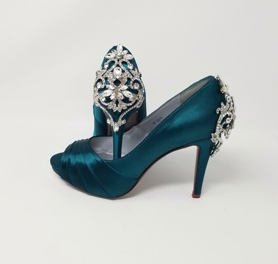 Teal bridesmaid shoes Clearance