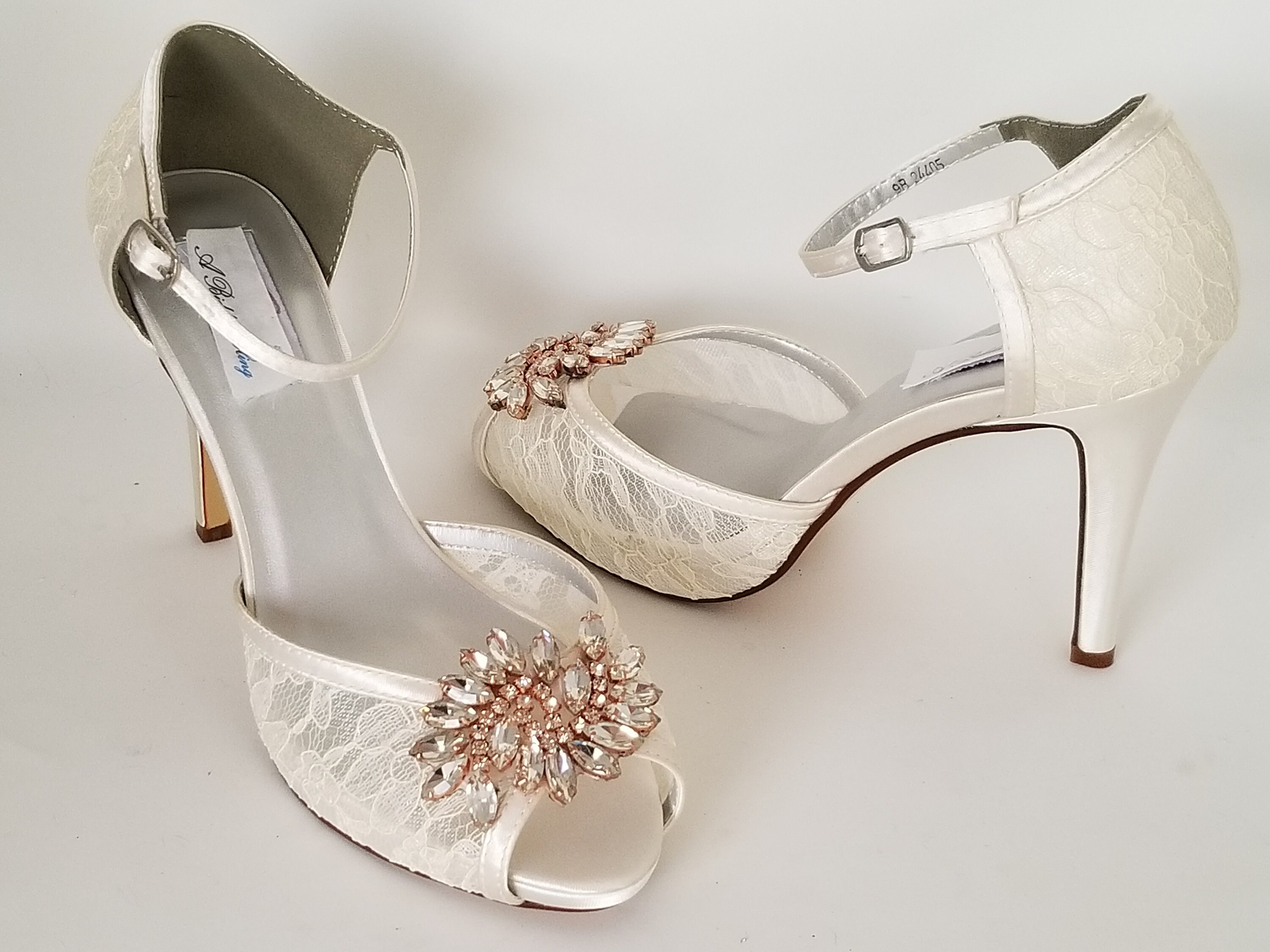 Ivory lace bridal shoes sale