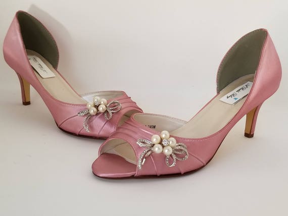 dusty rose bridal shoes