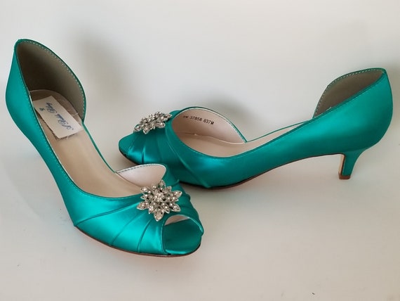 teal wedding shoes