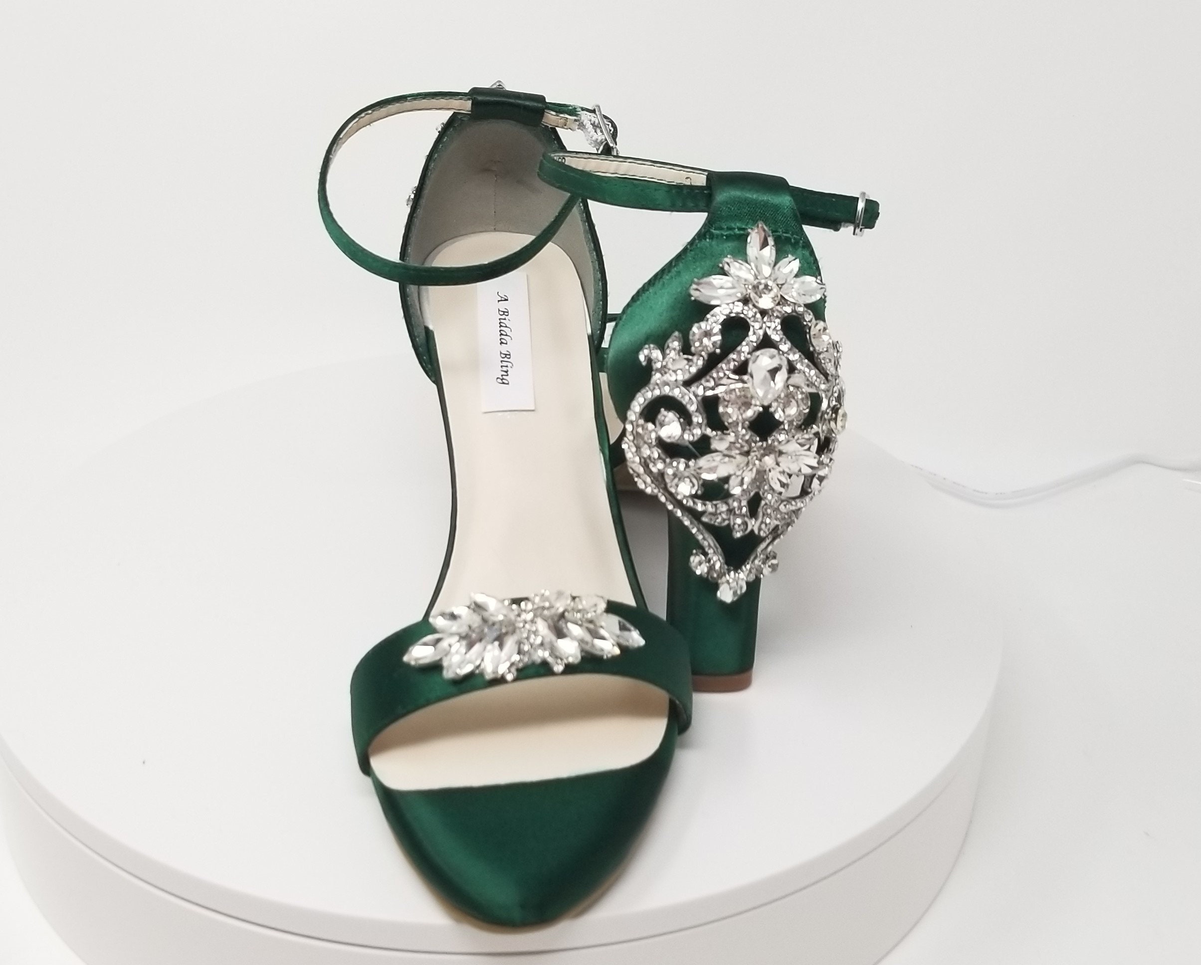 Hunter Green Womens Block Heels - Etsy