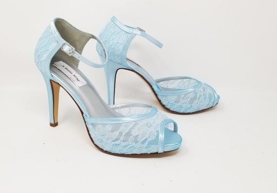 Blue Lace Bridal Shoes Blue Lace 