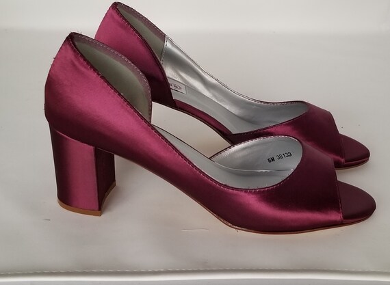 burgundy bridesmaid shoes