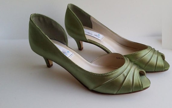 sage green heels wedding