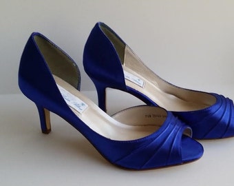 Sapphire Blue Wedding Shoes Sapphire Blue Bridal Shoes Sapphire Blue Bridesmaid Shoes  PICK FROM 100 COLORS Bridesmaid Shoes