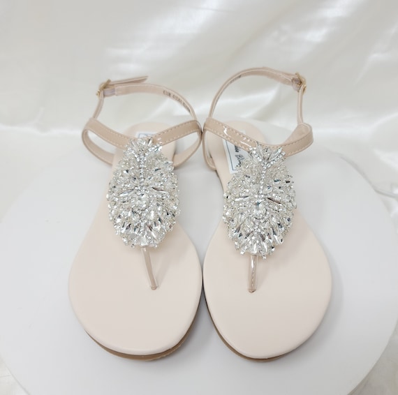 Sandalias de boda de marfil Sandalias de novia desnudas Sandalias