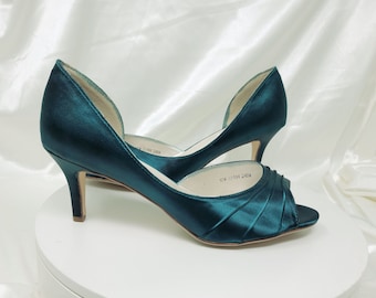 Teal Wedding Shoes Teal Bridal Shoes Teal Bridesmaid Shoes  PICK FROM 100 COLORS Teal Bridesmaid Shoes