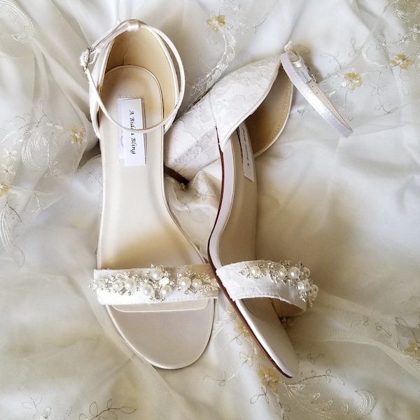 simple ivory wedding shoes