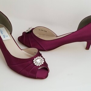 burgundy bridesmaid shoes