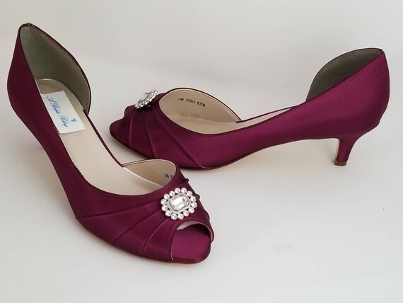 burgundy bridal shoes