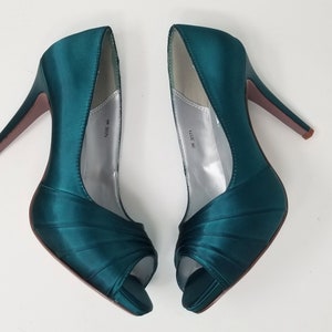 Teal Wedding Shoes Teal Bridal Shoes Over 100 Color Choices Blue Bridal Shoes Blue Wedding Shoe Teal Bridesmaid Shoes