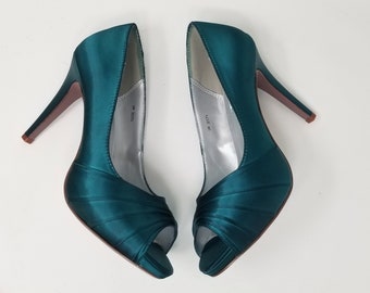 Dark teal wedding shoes sale