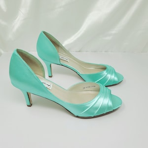 Aqua Blue Wedding Shoes Aqua Blue Bridal Shoes Over 100 Colors Blue Wedding Shoes Blue Bridal Shoes Aqua Shoes Green Bridal Heels Aqua Heels