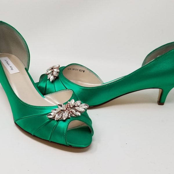 emerald green pumps shoes