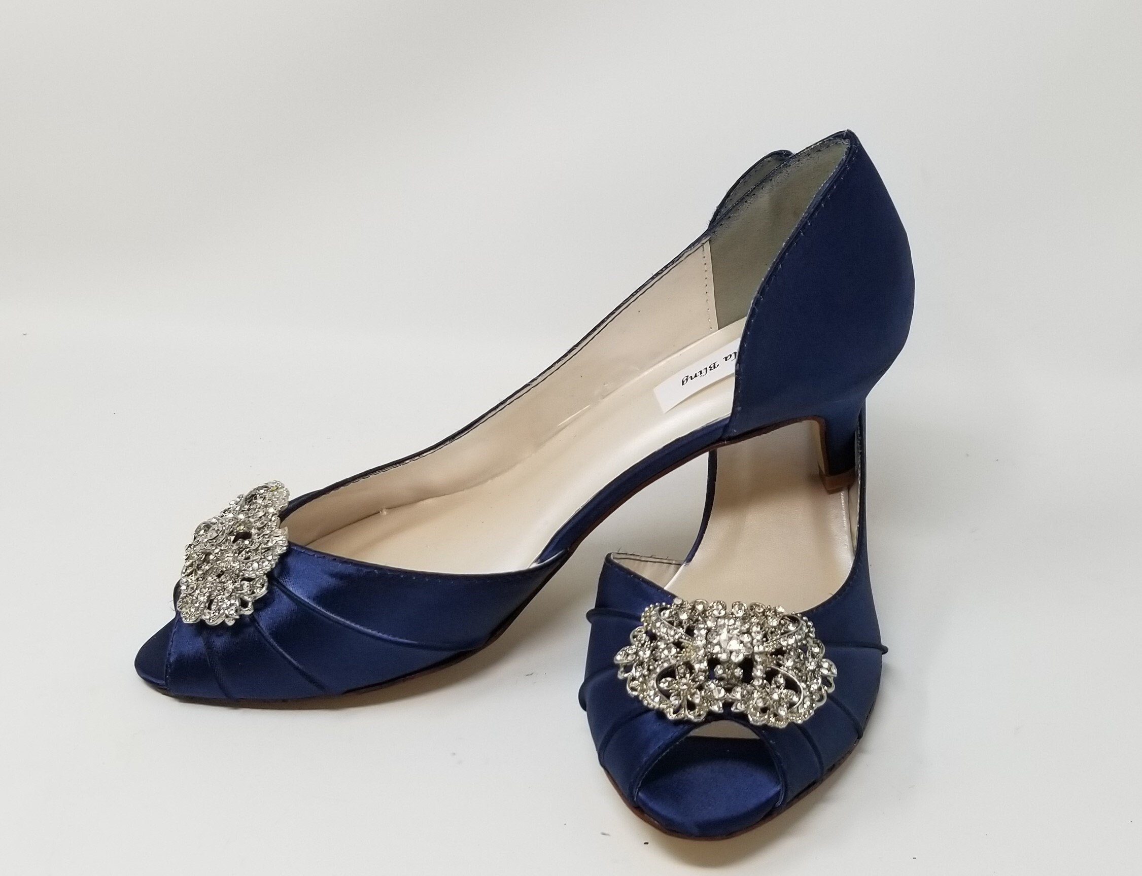 navy blue womens wedding shoes